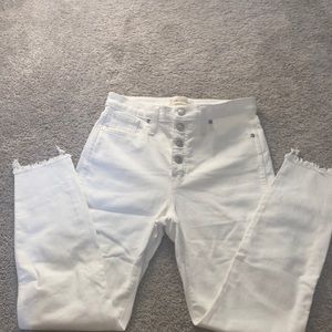 Madewell white crop high-rise jeans